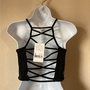NWT Buffbunny Collection Ivy Crop Bra Top Tank  Color: Onyx Black Size: Medium